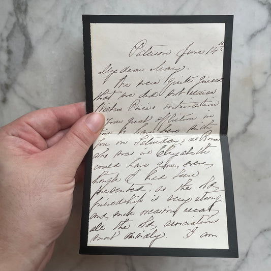 Victorian Letter on Mourning Stationery