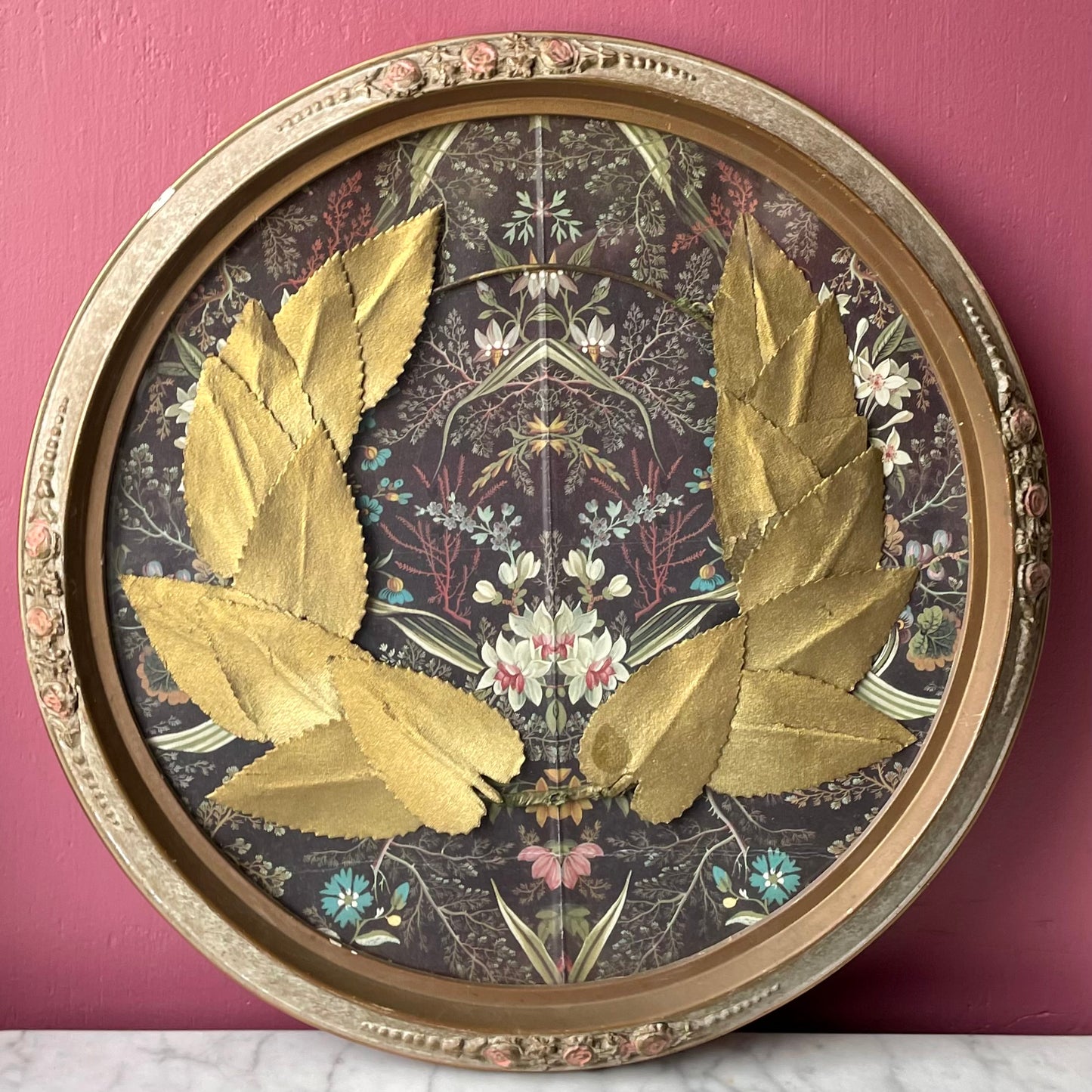 Antique Millinery Wreath Assemblage