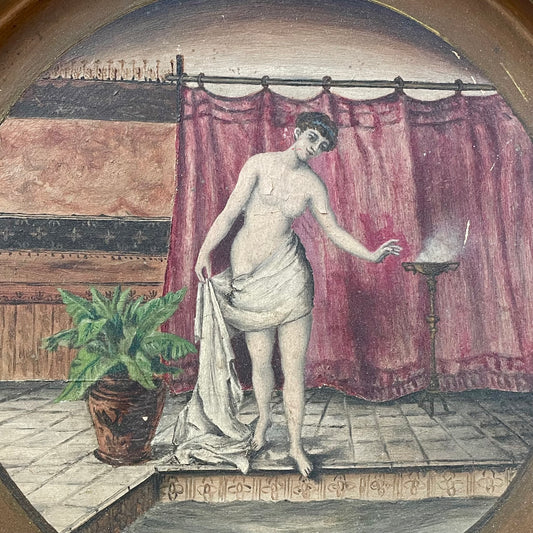 Victorian Erotic Painting on Tin