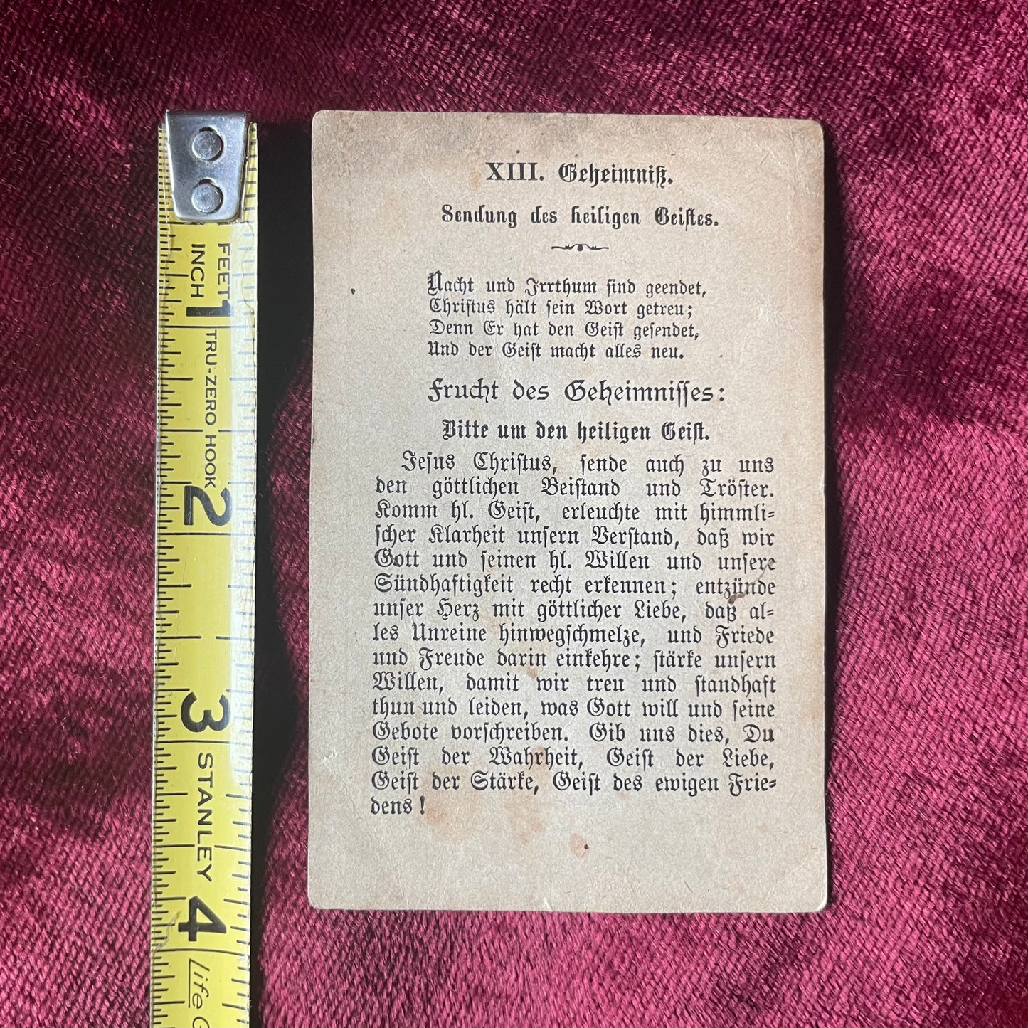 Antique Holy Card | Who Sent Down the Holy Ghost?