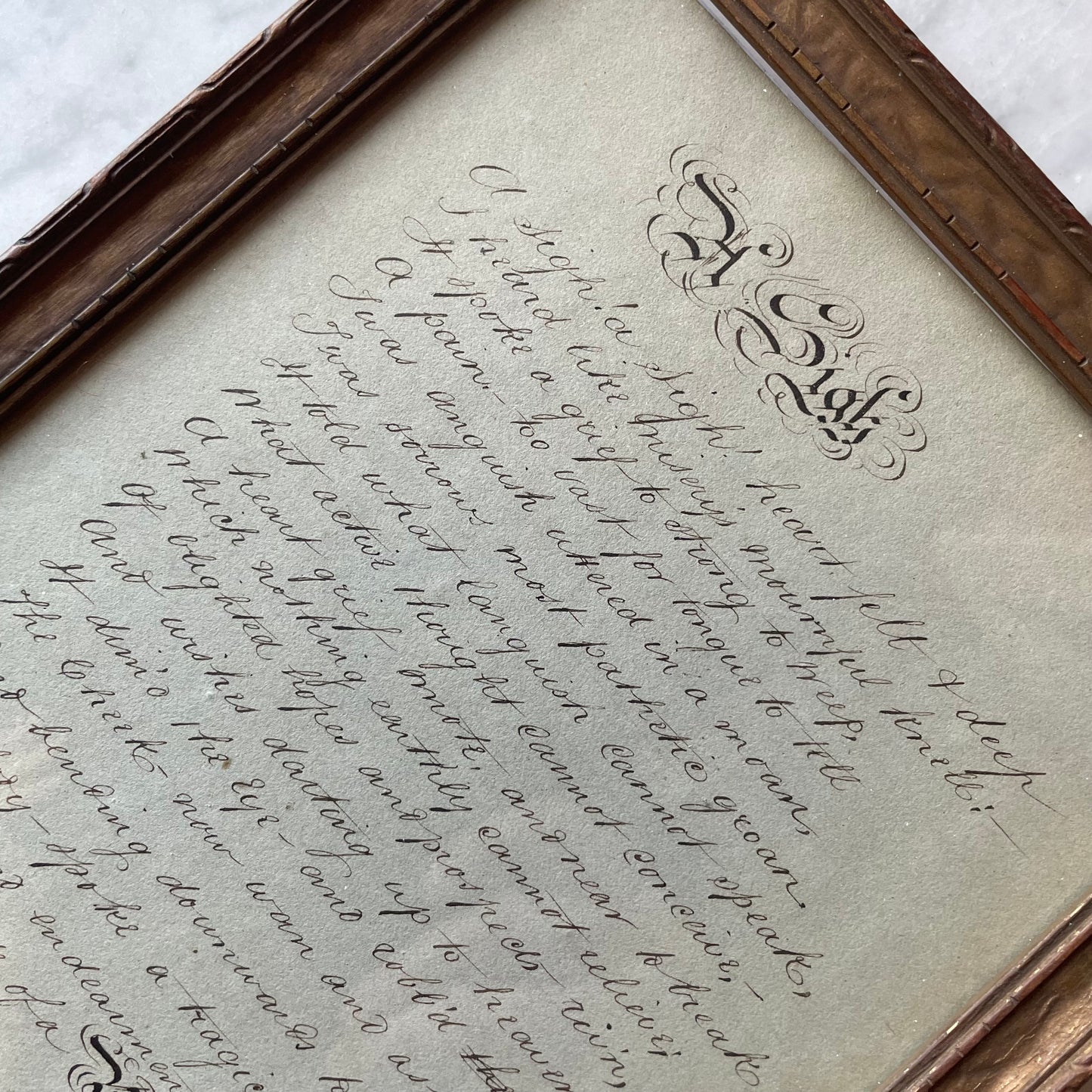 A Sigh | Victorian Handwritten Mourning Poem