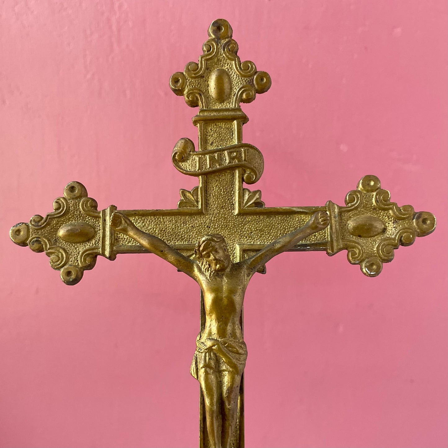 Antique Brass Crucifix