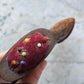Antique Carved Wood Shoe Pincushion