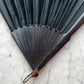 Victorian Black Silk Mourning Fan