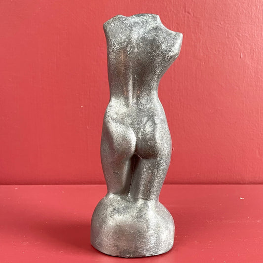 Vintage Female Nude | Metal Torso Figure