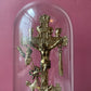 Antique Arma Christi Under Domed Glass