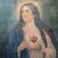 Antique Sacred Heart of Mary Large Framed Print