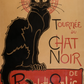 Vintage Folk Art Chat Noir Wooden Wall Hanger