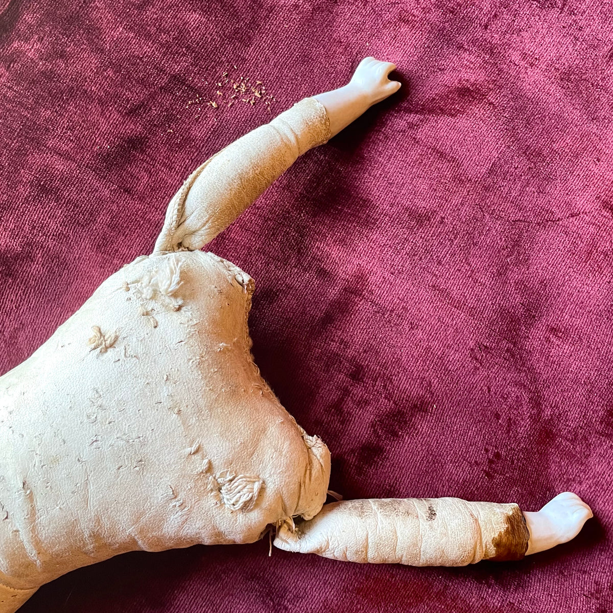 Antique Kid Leather Doll Body