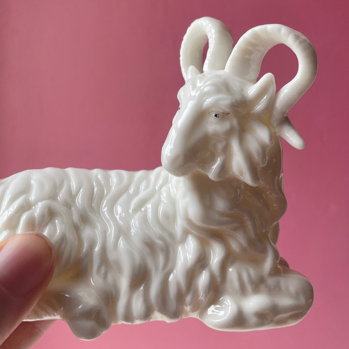 Vintage Milk Glass Goat
