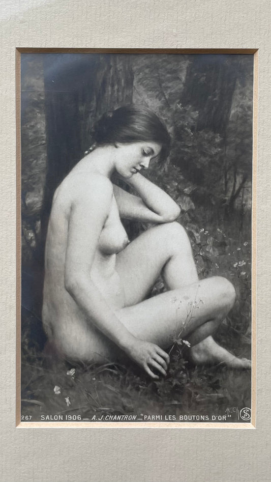 Antique Nude Postcards | Matted & Framed loo