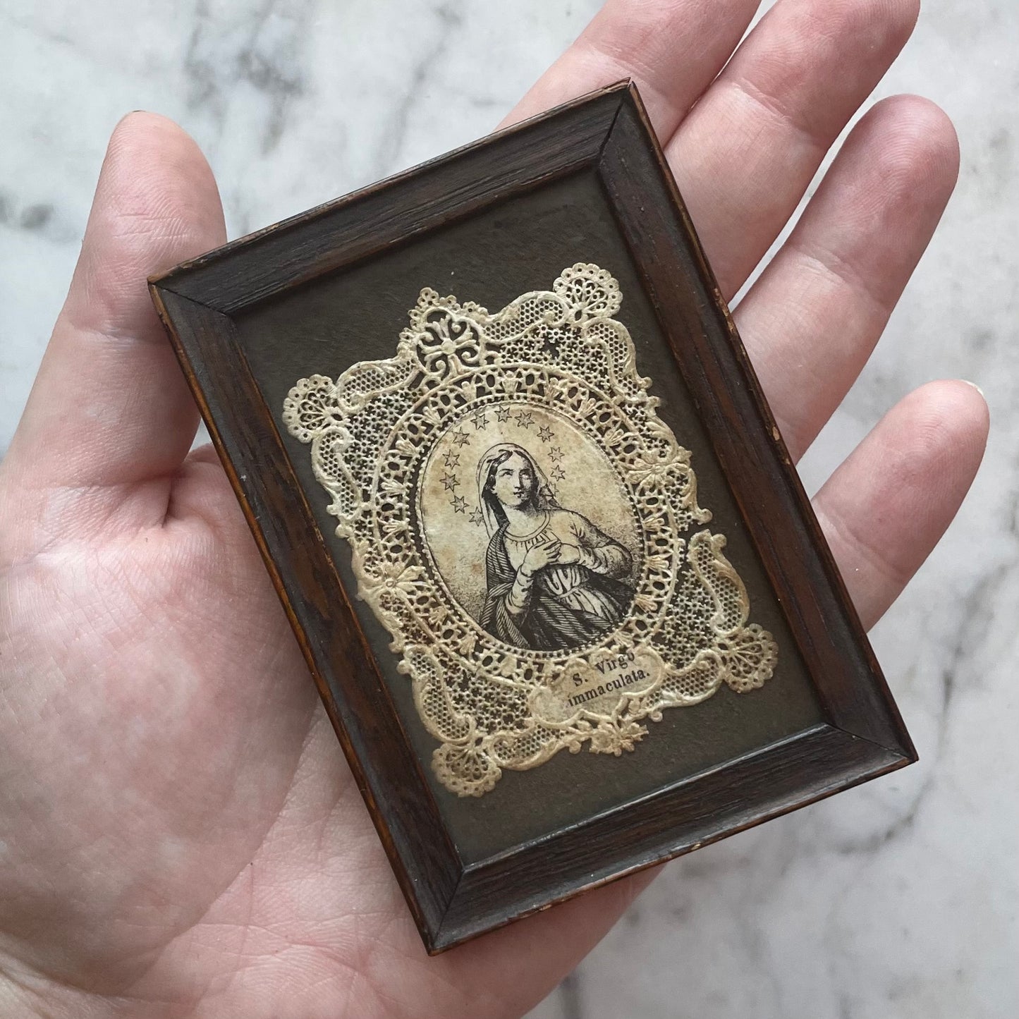 Virgo Immaculata | Antique Framed Canivet