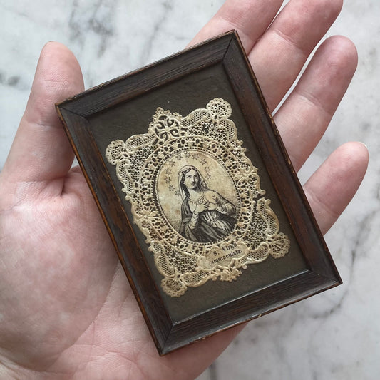 Virgo Immaculata | Antique Framed Canivet
