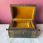 Vintage Leather Treasure Chest Jewelry Box