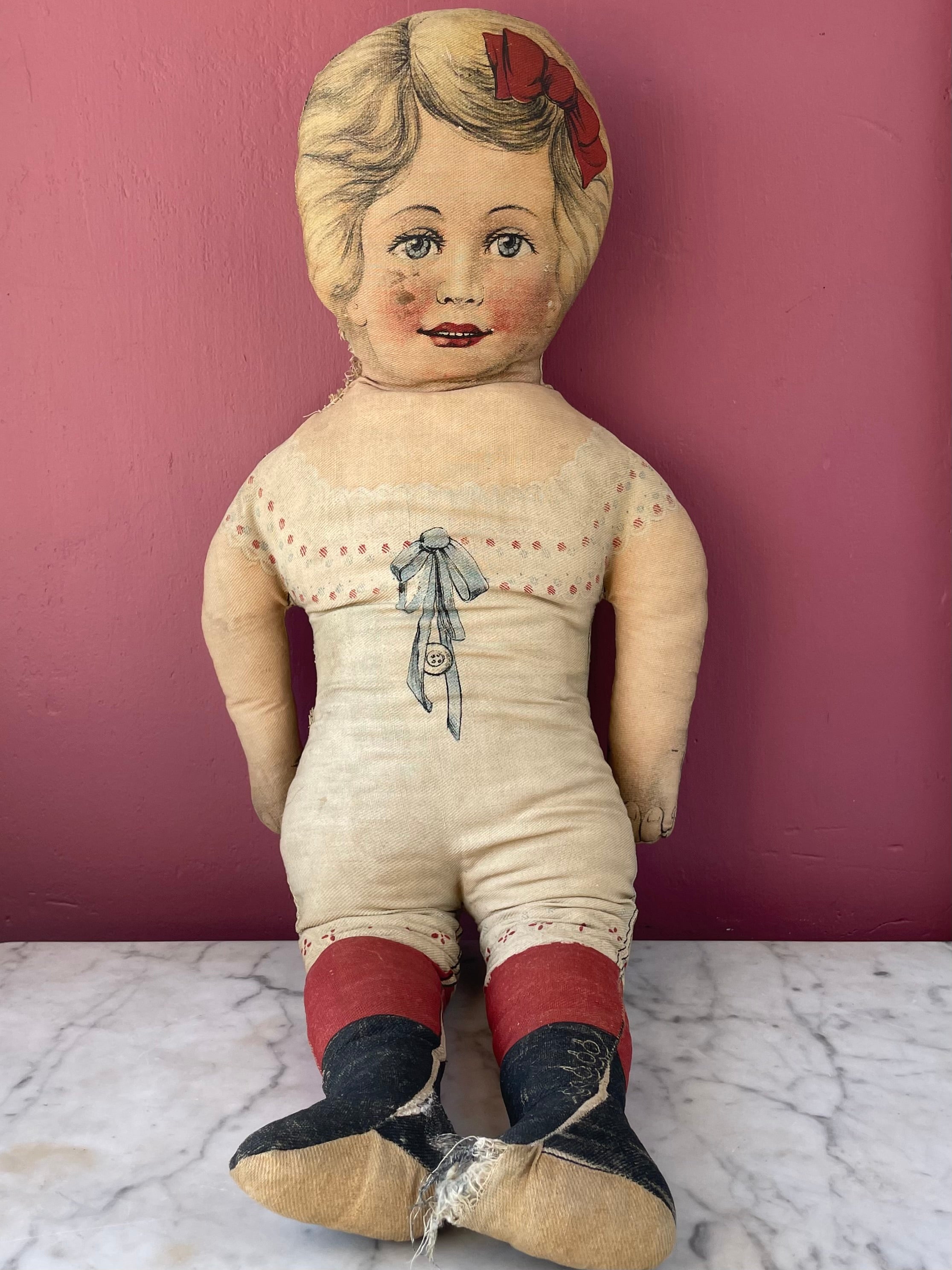 【antique doll】lithograph vintage antique doll】lithograph vintage ANTIQUE Composition Baby