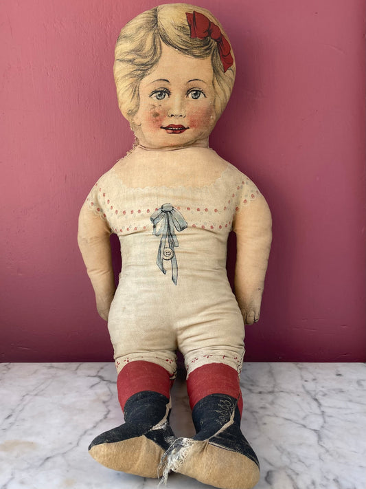 Antique Printed Fabric Doll