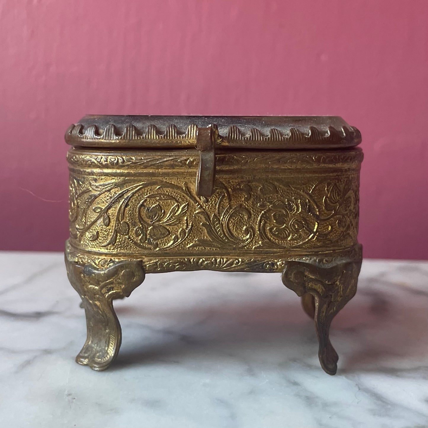 Antique French Souvenir Jewelry Casket