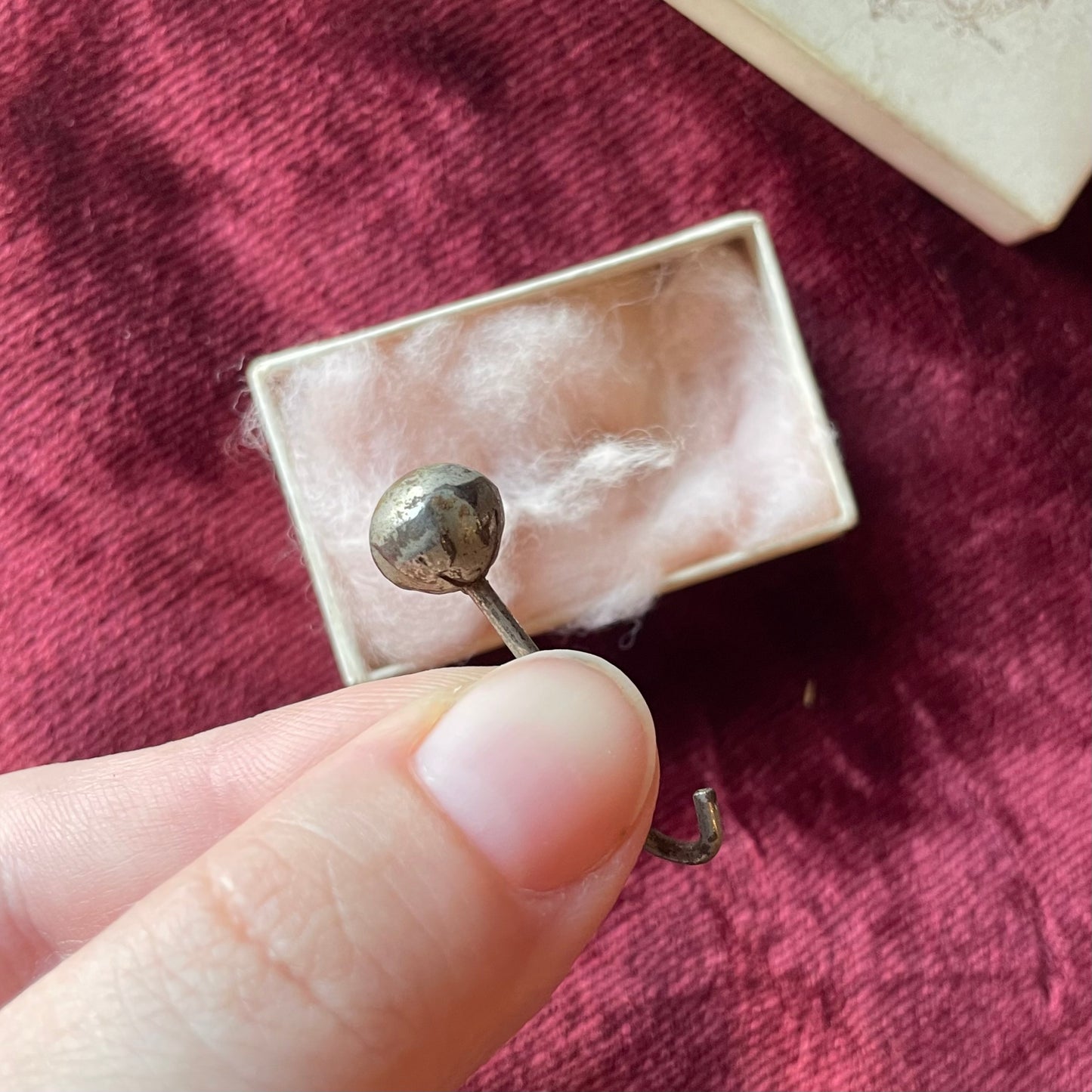 Antique Keepsake Box with Locks of Hair, Photos & Miniature Book