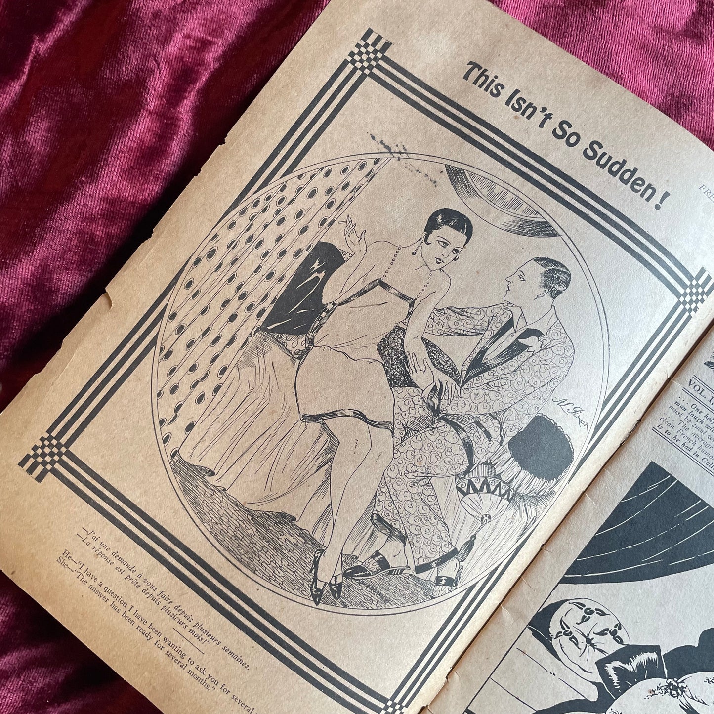 French Humor | February 25, 1928 | Risqué Flapper Cartoons