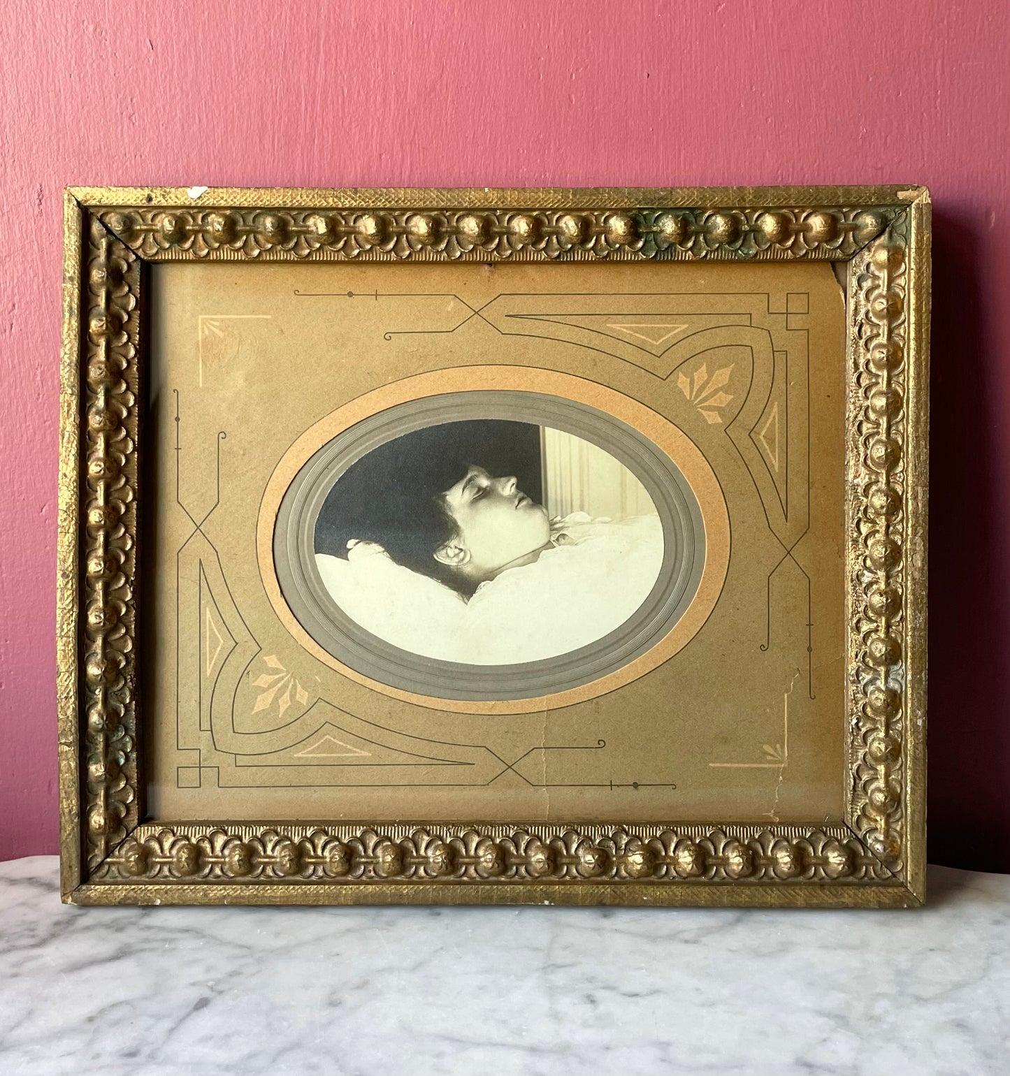 Antique Framed Post Mortem Photo