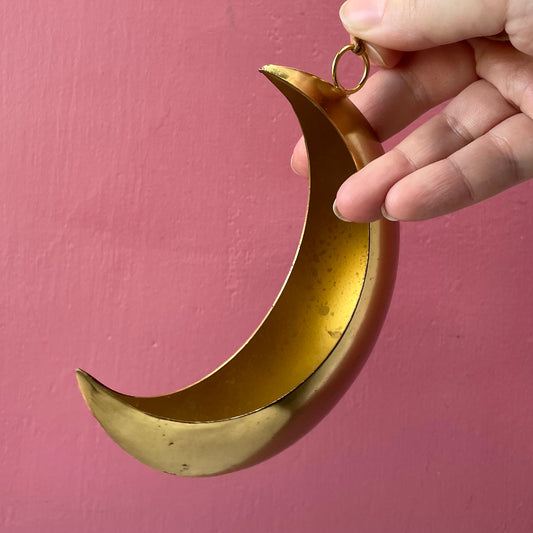 Vintage Crescent Moon Ornament