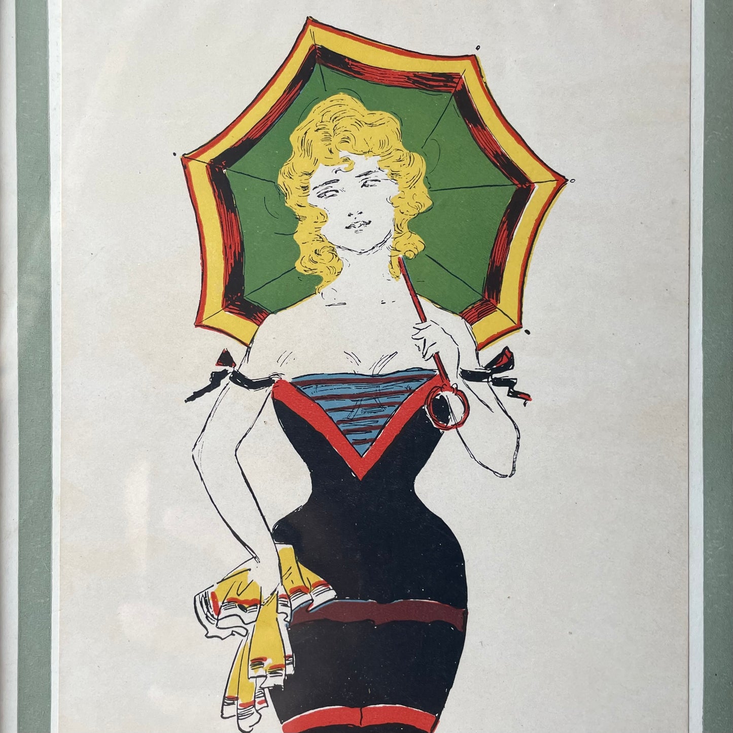 Bathing Beauty | Antique Edwardian Print