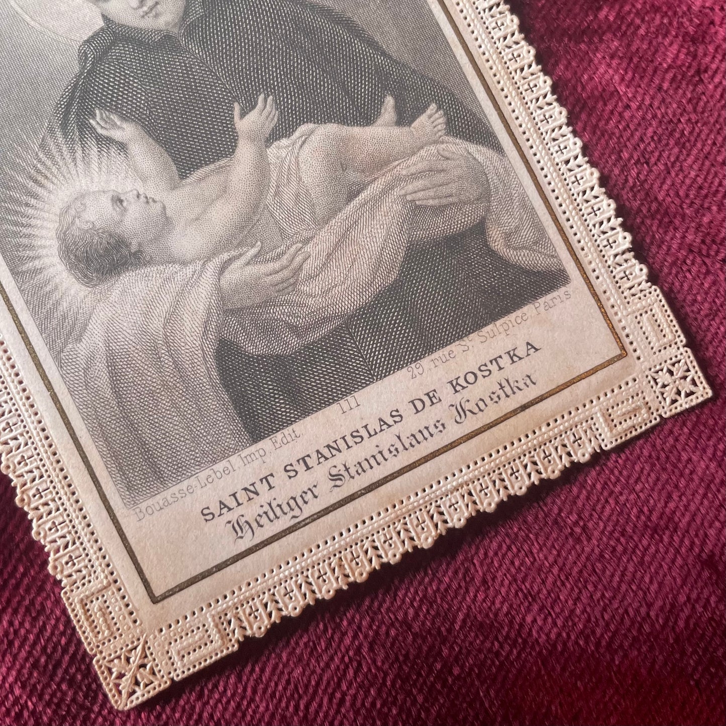 Antique Holy Card | Saint Stanislas de Kostka