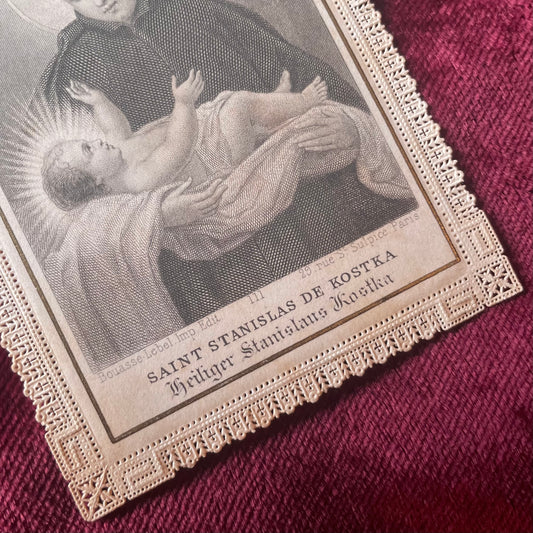Antique Holy Card | Saint Stanislas de Kostka