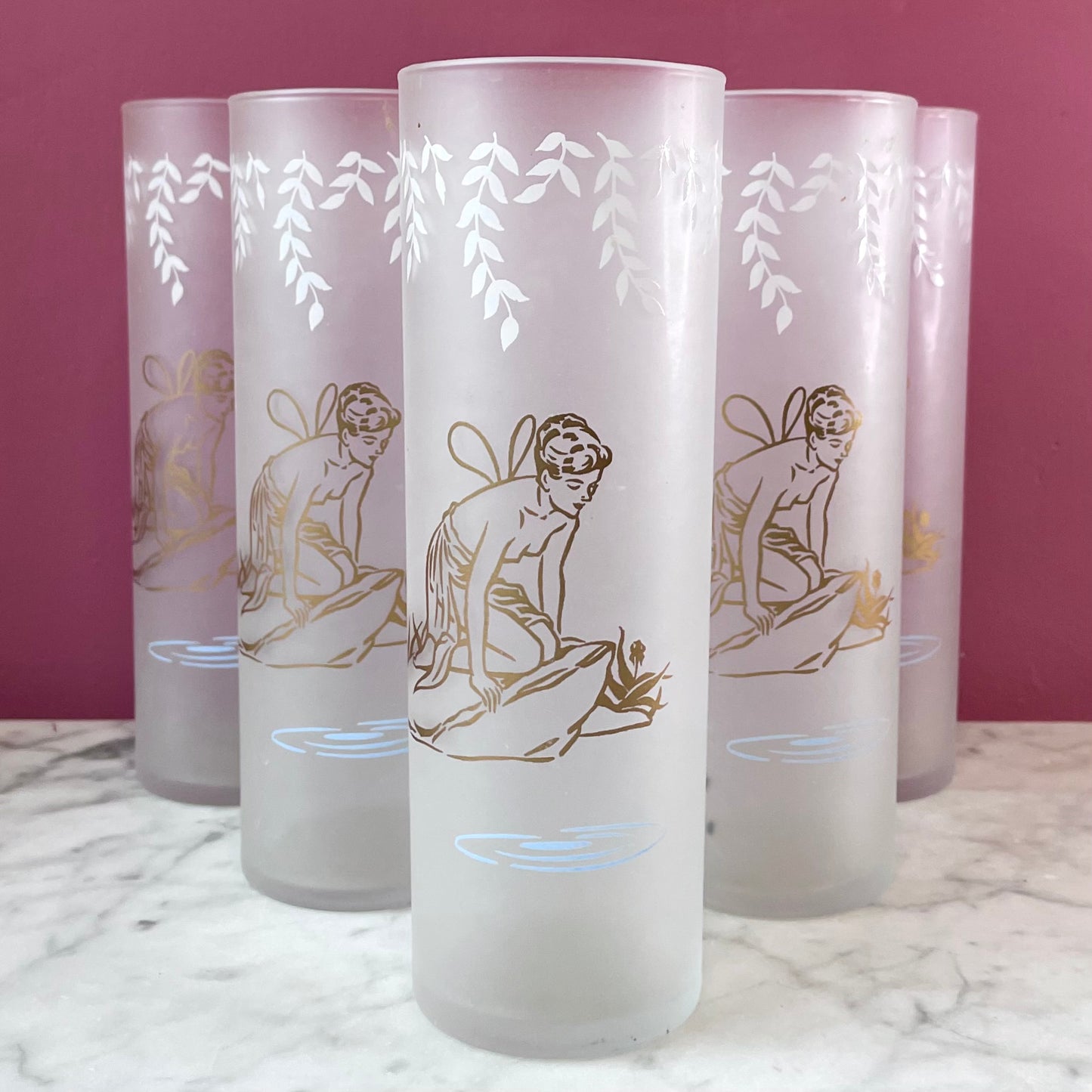 Vintage Fairy Glasses | Libbey | White Rock Soda