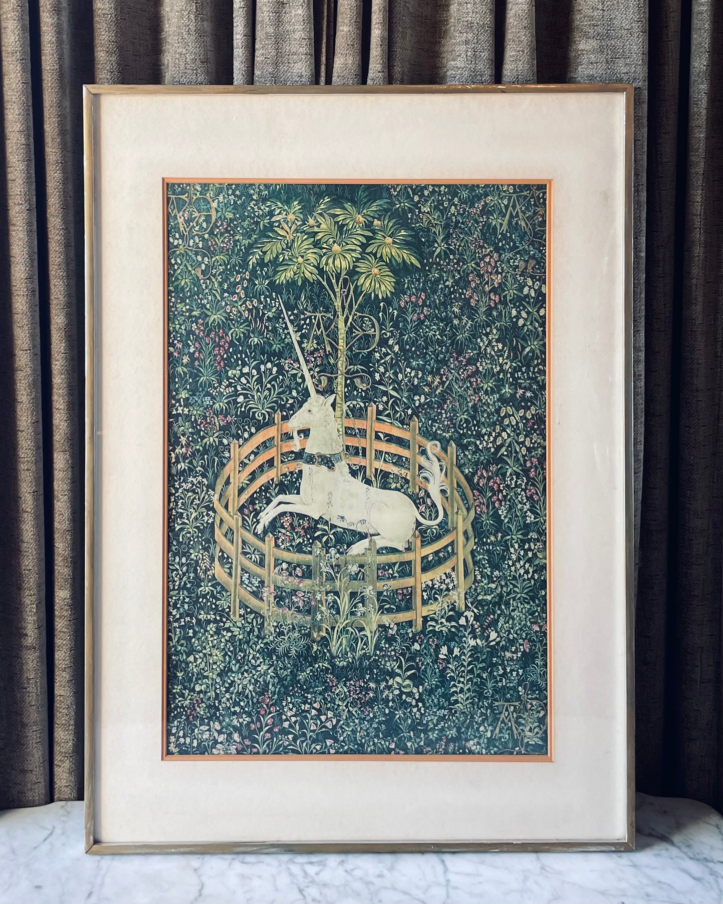 The Hunt for the Unicorn | Large Framed Unicorn Tapestry Print
