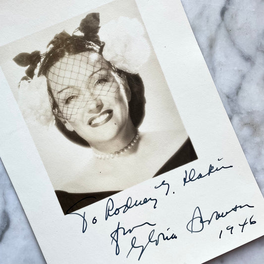 Gloria Swanson Signed Photo | 1946