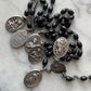Antique Rosary with Saints Medals