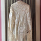Antique Embroidered Silk Piano Shawl