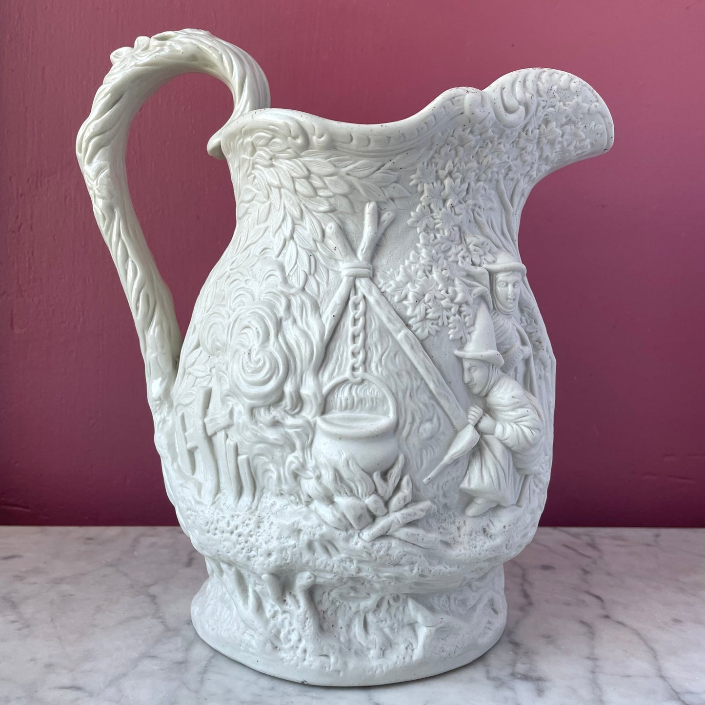 Antique Witch | Jones & Walley Stoneware Pitcher | “Gipsey” Pattern