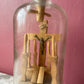 Antique Folk Art Bottle Assemblage with Crucifix on an Altar