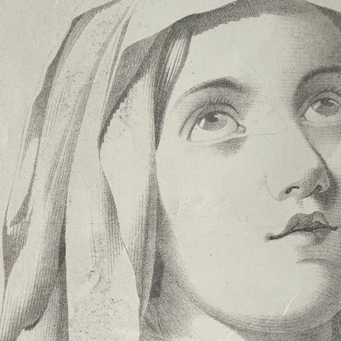 Mother of Mercy | Antique Pencil Sketch