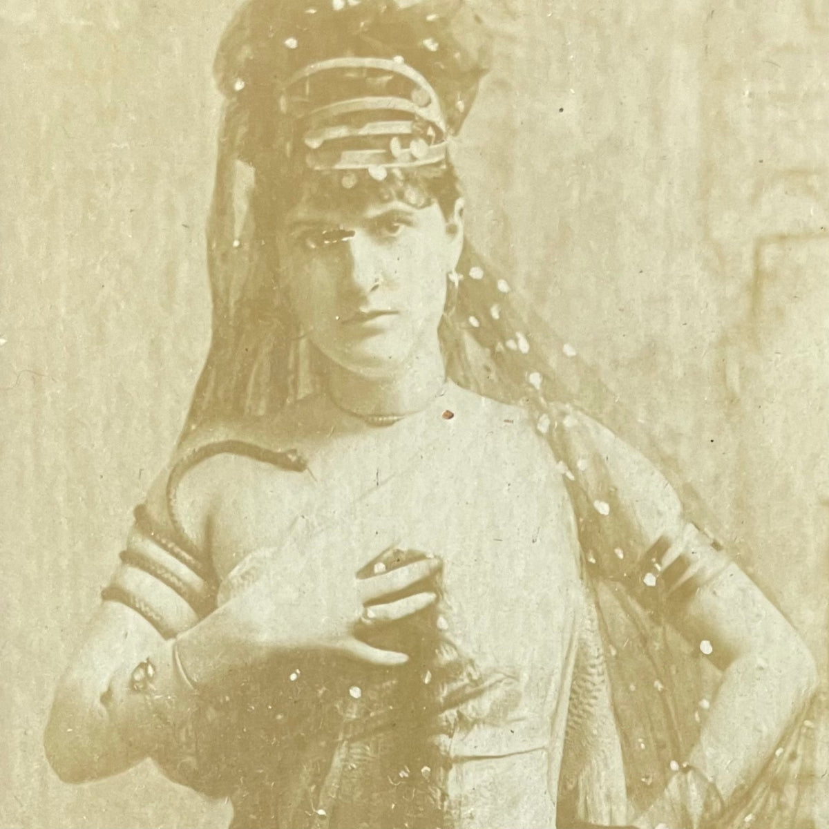 Snake Charmer | Victorian Photo of Actress Kate Stokes
