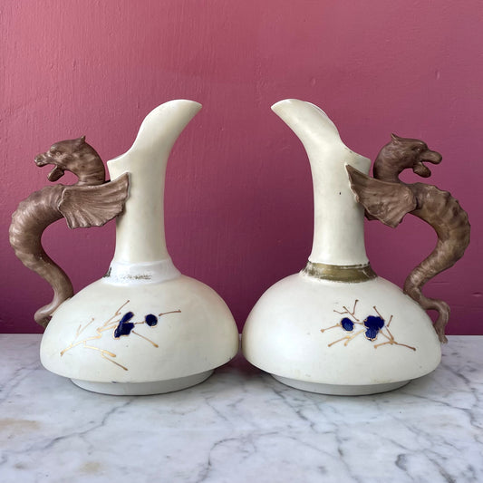 Antique Dragon Handle Ewers
