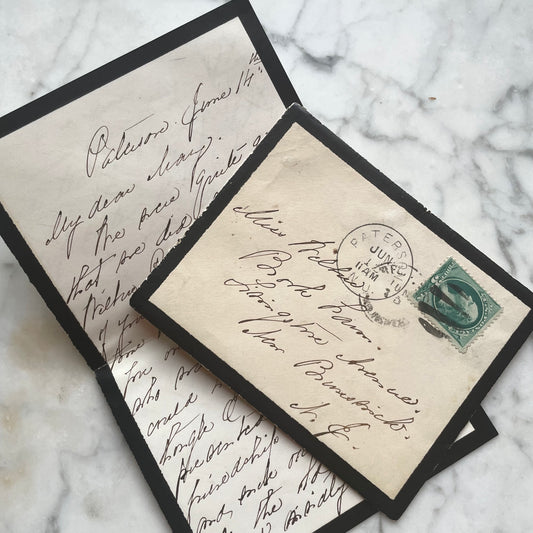 Victorian Letter on Mourning Stationery