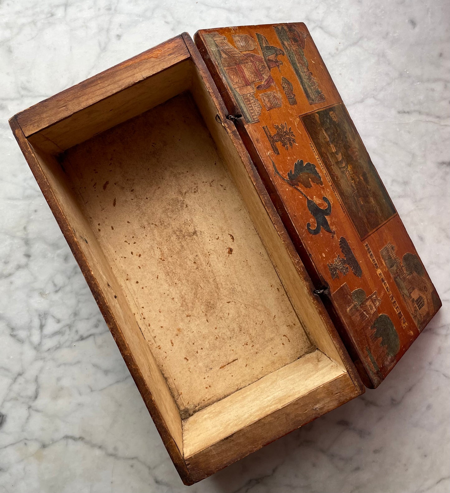 Early Victorian Decoupage Box