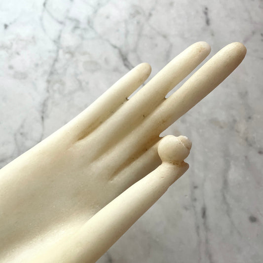 Vintage Alabaster Mudra Hand Sculpture
