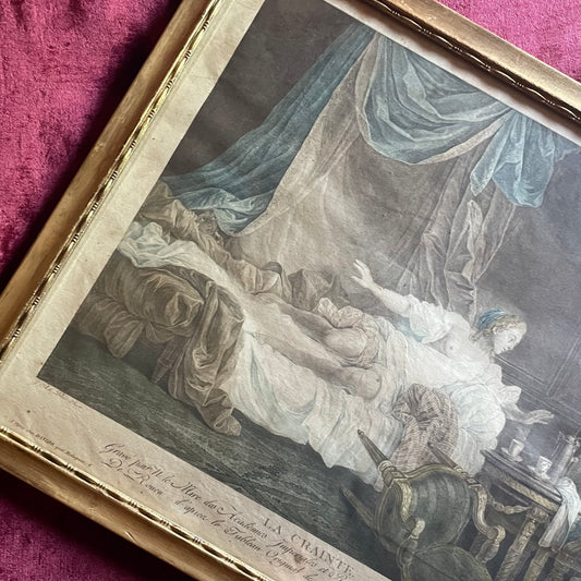 18th Century French Erotic Print | La Crainte