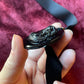 French Jet Cameo on Velvet Choker