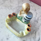 Vintage Skeleton Ashtray and Cigarette Holder