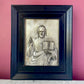 Ego Sum Lux Mundi | Antique Religious Plaque in Wooden Frame
