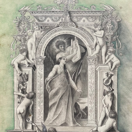 Opera | Antique Sketch after Gustav Klimt | Allegories & Emblems