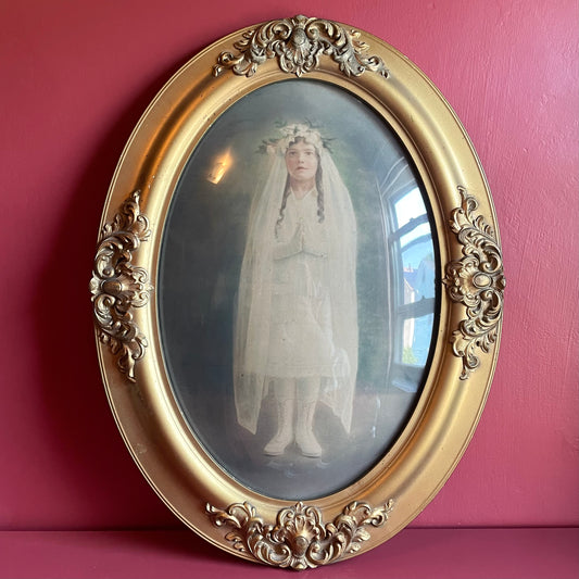 First Communion | Antique Solar Enlargement