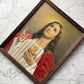 Vintage Sacred Heart of Jesus Fabric Collage