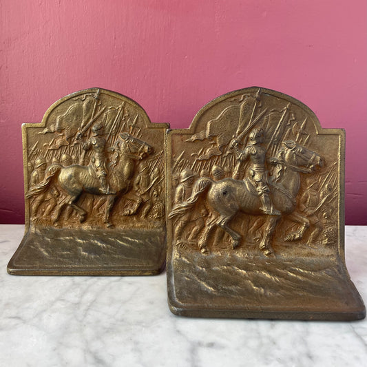 Joan of Arc | Antique Cast Iron Bookends