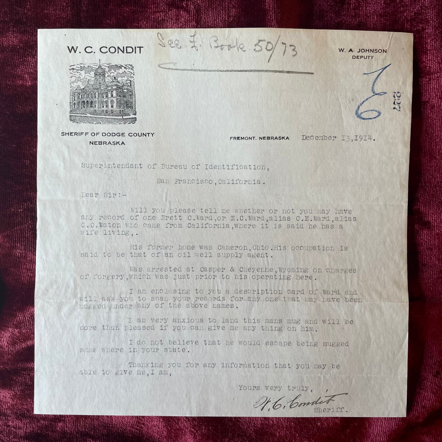 Antique Police Documents | 1910s